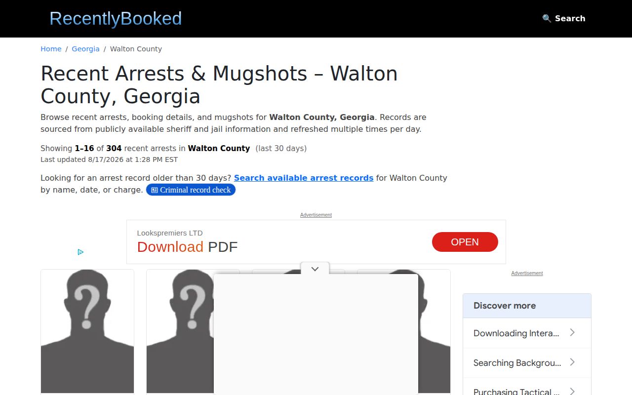 Unofficial RecentlyBooked Walton County booking-news resource