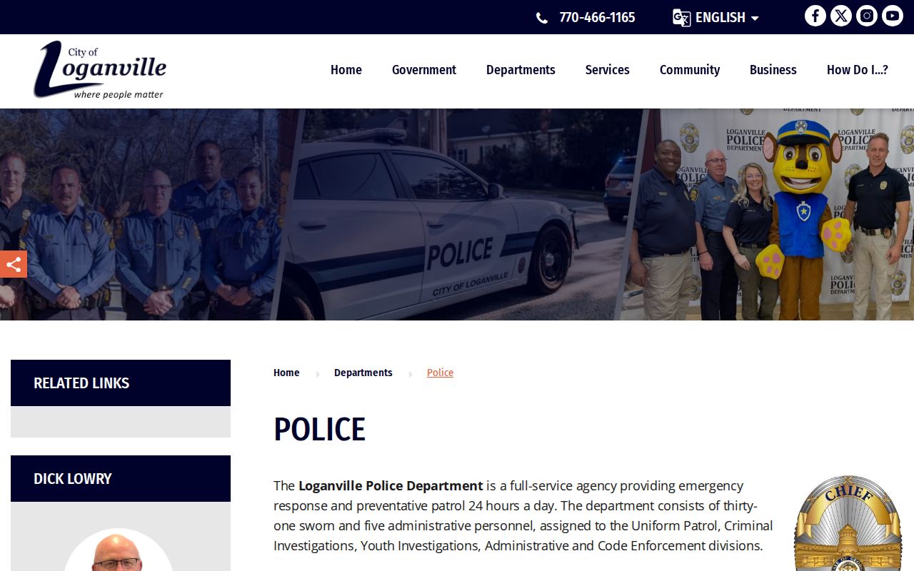 Loganville Police Department records and public information page for Walton County arrests